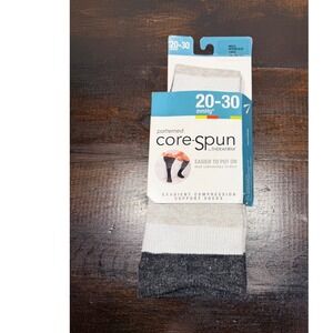 Therafirm Core Spun Men's 20-30 mmHg Gradient Compression Support Socks Sz M